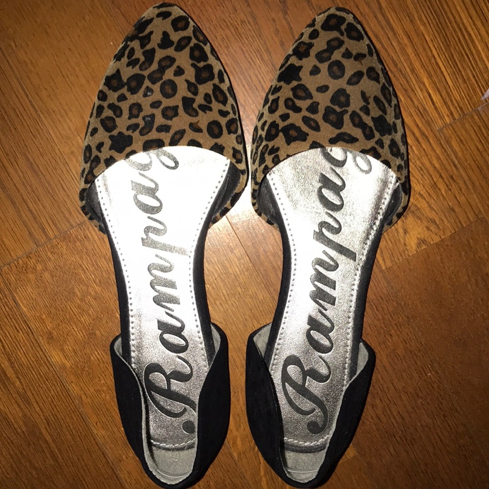 Cheetah print and black flats